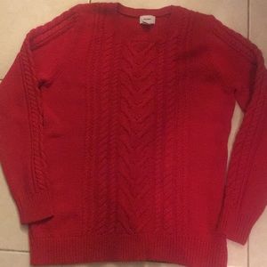 Cable knit red old navy sweater